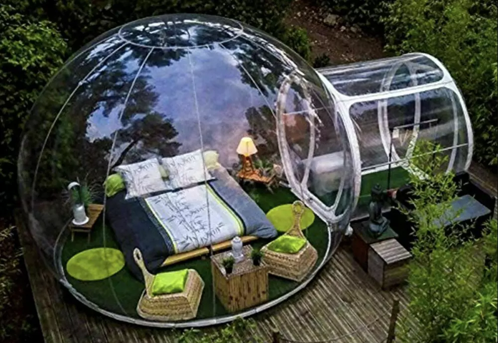 romantic bubble tent